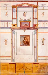 Diptychon with the Giant Polyphemus, wall decoration from the House of Dominus M Lucretius, Pompeii